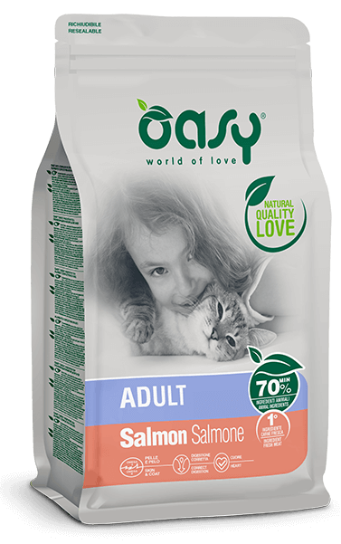 Oasy Lifestage Adult salmone secco gatti 300g-Oasy-Emalles